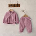 thumbnail image 2 of Gubotare Baby Girls' Clothing Sets Winter Girls Clothes 2 Piece Outfit Top + Cargo Pants, Fall Clothing Set Size 12 18 Months (Pink,12-18 Months), 2 of 6