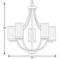 thumbnail image 7 of Progress Lighting Lassiter 5-Light Chandelier, Matte Black, Clear Glass Shades, 7 of 7