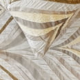 thumbnail image 3 of The HomeCentric King / Queen / Twin Ivory Luxury Twin 53"x18" Bed Runner WITH Two Pillow Cover, Bead Hand Embroidery Bed Scarf on Jacquard fabric - Clarissa Serene, 3 of 5