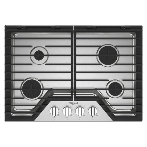 Whirlpool® 30-inch Gas Cooktop with EZ-2-Lift™ Hinged Cast-Iron Grates