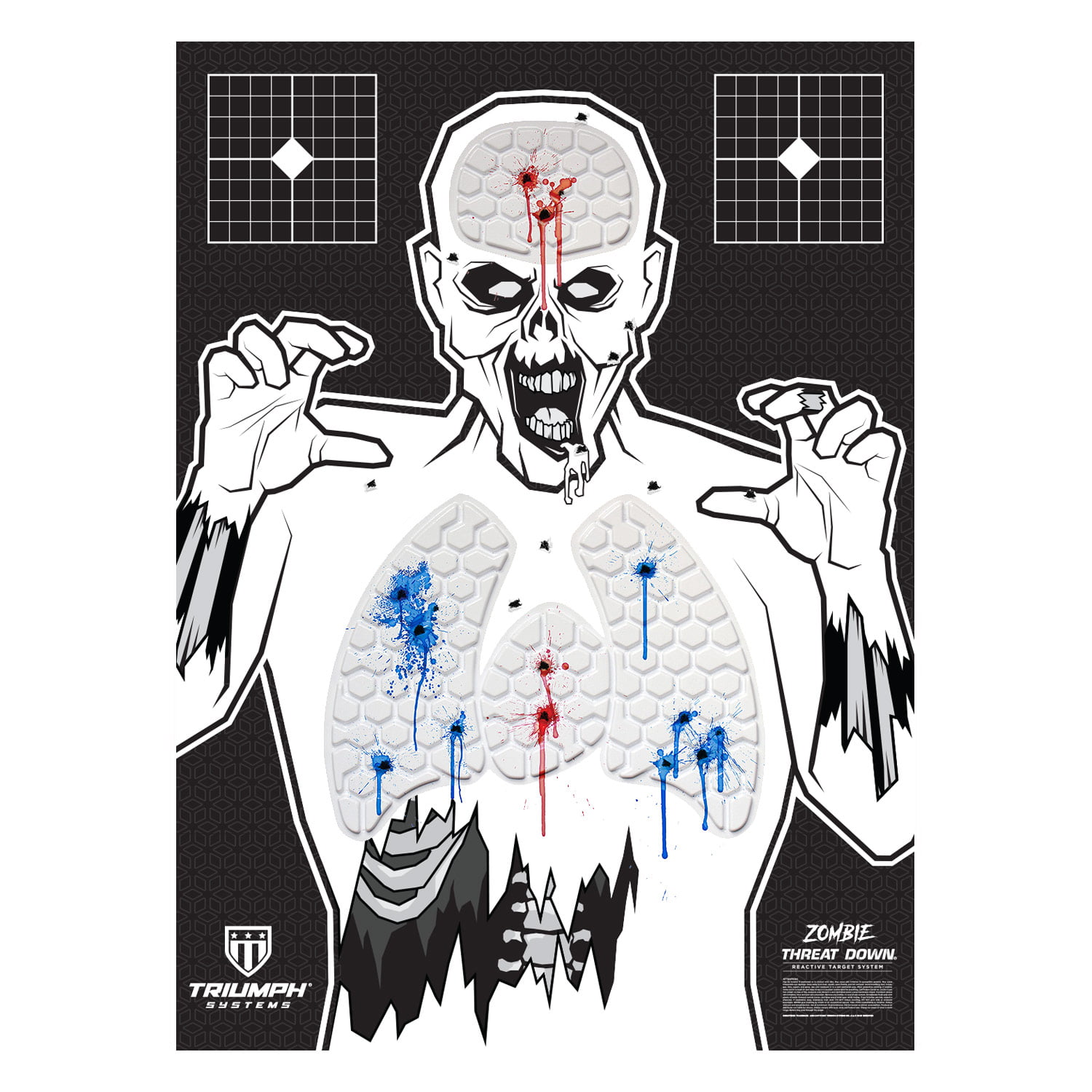 Freedom Gun Targets 3-D Dimensional Angry Zombie Target  12"x18"  25 Pack 