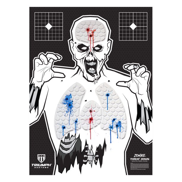 threat down zombie silhouette 15 pack field target shooting target gun targets for shooting gun target practice 22 x 30 inch target walmart com
