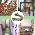 thumbnail image 5 of Paquete de 4 (230 cm) flores artificiales de vid de rosas, plantas de vid de flores falsas para bodas, hogar, fiesta, jardín, artesanía, decoración artística, 5 of 5