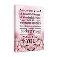 thumbnail image 4 of Mom Message Lucky and Proud Mother Appreciation Wall Art Ready To Hang Stretched Canvas Unframed, 4 of 9