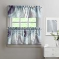 thumbnail image 2 of Marble Modern Geometric Flowers Abstract 3-Piece Kitchen Curtains Set Kitchen Curtains Sets with Valance for Windows Rod Pocket Machine Washable Kitchen Decor Decorations (54"x18"+2x27.5"x24"), 2 of 6