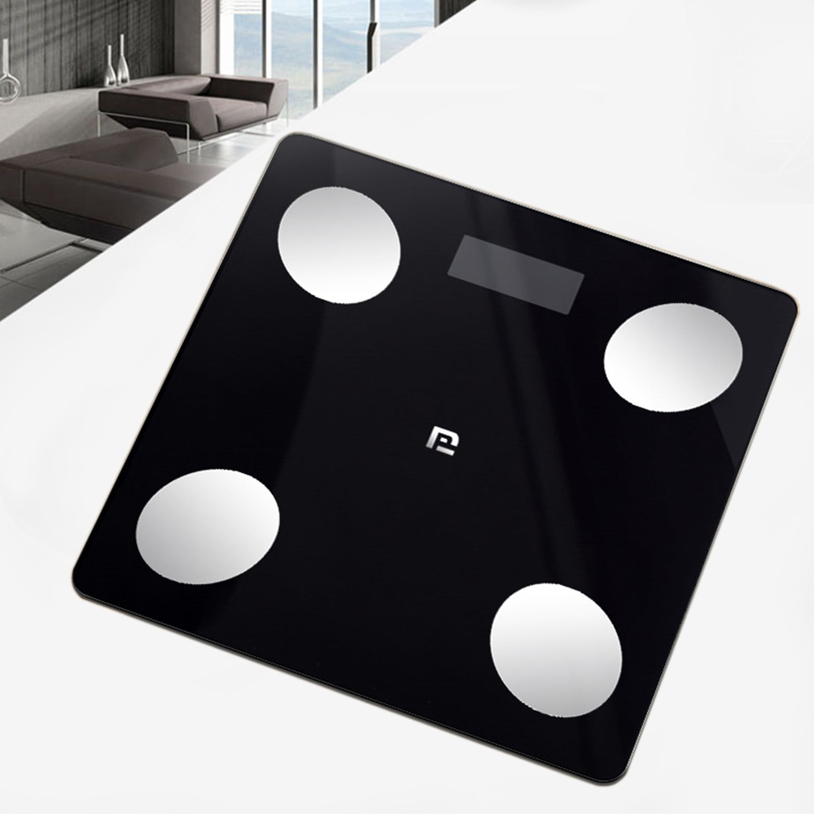 Nsxcdh Bluetooth Body Weight Scale, Smart Digital, Tempered Glass, 10.23x10.23x0.9in, High Precision, LCD Display, Home Gym Birthday Gifts for Women and Men