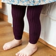 thumbnail image 5 of BULLPIANO Toddler Baby Girls Cotton Knit Leggings Little Girls Stretch Ribbed Solid Color Leggings Footless Tights Bottom Pants, 5 of 7