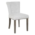 thumbnail image 1 of Chaise Kendal en Tissu Gris Fumé avec Clous, 1 of 7