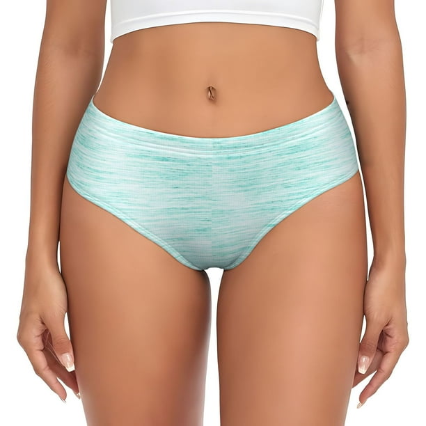 Fotbe Blue Bright Calzones Estampados para Mujer – Ropa Interior de Algodón, Cómoda, Suave y Elástica-Medium