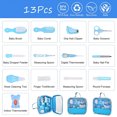 thumbnail image 5 of VONTER Baby Healthcare & Grooming Kit 13 in 1,Baby Grooming Kits,Baby Safety Care Set for Nursery Newborn Boy Girls,Baby Care Stuff Gifts with Nail Clippers Trimmer Comb Brush Nasal Aspirator-Blue, 5 of 7