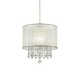thumbnail image 4 of Primo Gold Finish Ceiling Lamp with Crystal Accents and White Shade, 4 of 6