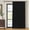 Black, variant on Thermal Sliding Door Curtains 100% Blackout Curtains for Bedroom, Sliding Glass Door Drapes Extra Wide for Patio Linen Textured Farmhouse Window Treatment, Grey, 1 Panel, W100xL96
