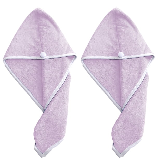 Paquete de 2 toallas para el cabello para mujeres, gorro de toalla para la cabeza, toalla turbante para cabello largo y rizado antiencrespamiento