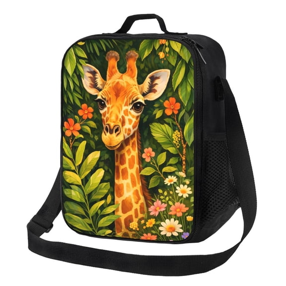 Giraffe Lunch Bag Insulated Thermal Lunch Box with Shoulder Strap & Handle for Women and Men