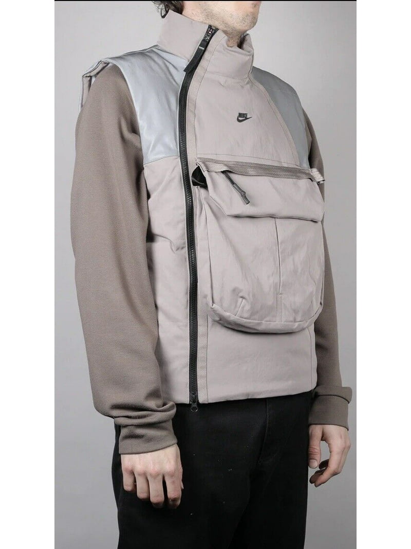 美品 NIKE THERMA FIT TECH PACK VEST ベスト Nike TECH Pack Therma-FIT Men'S Insulated Vest, White/Gray