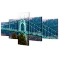 thumbnail image 1 of TISHIRON 5PCS Framed Canvas Wall Art Set,50"x24" St Johns Bridge Canvas Art Decor, 1 of 7
