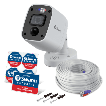 Swann - Add-On Enforcer Indoor/Outdoor Wired 1080p Full HD DVR Security Camera - White