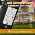thumbnail image 2 of Porch Lights with Outlet, Dusk to Dawn Outdoor Light, Waterproof Anti-Rust Lantern Outside Light with GFCI Outlet Built-in, Wall Sconce Light with Plug for Front Door (Black with Gold Trim), 2 of 16