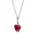 thumbnail image 2 of Galaxy Gold 1.45 ct 14k 20" Solid White Gold Necklace Heart-Shaped Ruby, 2 of 7