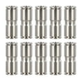 thumbnail image 2 of 10Pcs Air Tube Nickel Plated Brass Hose Connector Metal Pneumatic Connection Pu8, 2 of 9