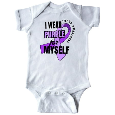 

Inktastic I Wear Purple For Myself Lupus Awareness Gift Baby Boy or Baby Girl Bodysuit