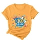 thumbnail image 3 of Camisetas de Cuello de Tripulación de Manga Corta para Mujeres Carta Impresa Camiseta 95% Poliéster 5% Spandex, Manga Corta Cuello Redondo Top Casual para Diario, 3 of 5