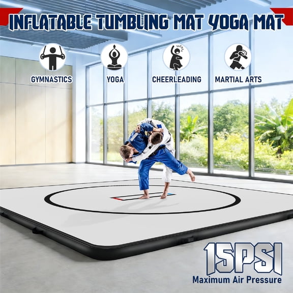 Toyandona Portable Folding Gym Mat with Cushioning for Yoga and Tumbling