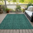 thumbnail image 6 of Addison Rugs Chantille Indoor/Outdoor Transitional Floral Teal Washable Rectangle Rug, 5' x 7'6", 6 of 6