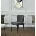 thumbnail image 4 of Safavieh Katlynn Wood and Iron Dining Chair in Dark Gray / Black, 4 of 7