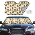 thumbnail image 3 of Lsque Boho Chicken Car Windshield Sun Shade | Accordion Folding Style Auto Shade for Car Truck SUV Van | Blocks UV Rays Sun Visor Protector | Medium, 3 of 7