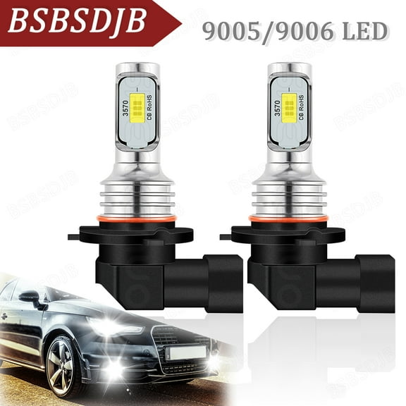 For GMC Sierra 1500 2500 3500 2003-2006 White LED Fog Light Bulbs Kit 9005/9006