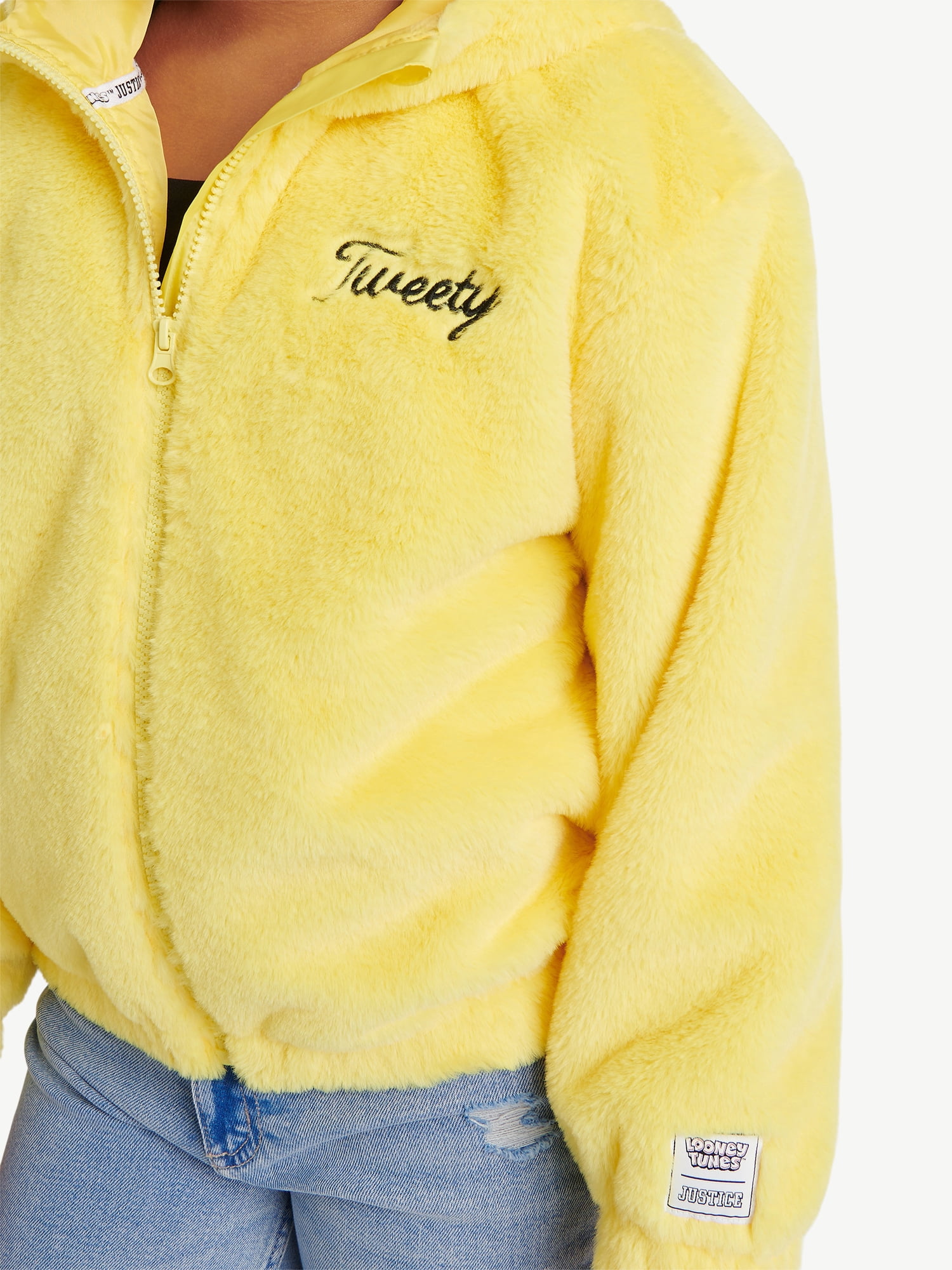 Justice Girl's Looney Tunes Hooded Fleece Jacket, Sizes XS - XL