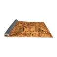 thumbnail image 2 of Ahgly Company Indoor Round Abstract Orange Modern Area Rugs, 4' Round, 2 of 4