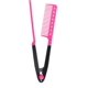 thumbnail image 1 of VShaped Hair Straightening Comb with Fast Detangling for Salon Styling and Travel – Pink, 1 of 4