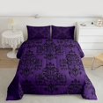 thumbnail image 2 of Manfei Teens Bohemian Damask 3 Pieces Queen Comforter Set,Traditional Floral Flower Ultra Soft Bedding Sets,Exotic Style Bedding Comforter Set Breathable,Breathable Home Decor,Reversible, 2 of 8