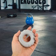 TITINICE Silicone Hand Grip Trainer Ring, Light Grey, Smooth Surface for Training
