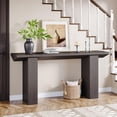 thumbnail image 4 of Tribesigns 62.99-Inch Long Sofa Console Table, Farmhouse Wooden Narrow Behind Couch Table, Accent Entryway Table for Entrance, Hallway, Living Room (Black), 4 of 5