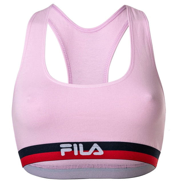 FILA Ladies Bustier - Sujetador, Sujetador deportivo, Racerback, Cotton Stretch, liso, XS-XL Púrpura XS (X-Small)