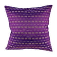 thumbnail image 2 of Decorative Elephant Parade Stripes Purple Silk Throw Pillow Cushion Cover Set, 2 of 6