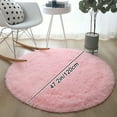 thumbnail image 3 of 1pc Ultra Soft Plush Rug, Round Large Area Rug, Cute Non-slip Fluffy Shaggy Rug, Waterproof Shaggy Throw Rugs For Living Room Bedroom Nursery Room, Game Room Dormitory Carpet, Teenage Room Decoration,, 3 of 5