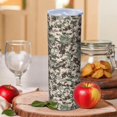 thumbnail image 2 of Camouflage 20 Oz Stainless Steel Skinny Tumbler – Vacuum Insulated Slim Travel Cup with Lid & Stainless Steel Straw, 360° Full Wrap Printed Tumbler for Home, Office & Outdoor Use, 2 of 6