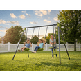 thumbnail image 2 of Leumius 3-in-1 Swing Set for Backyard with Stand,Swing Heavy Duty 440lbs Metal Outdoor Swing Stand for Playground, Backyard Playset,Green, 2 of 8
