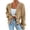 Khaki, variant on Purcolt Women's Chunky Knit Open Front Cardigan Sweaters V Neck Button Down Loose Short Cardigan Fall Outerwear Coats