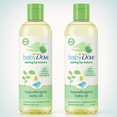 Caring by Nature Gentle Baby Oil with Natural Moringa Oil, 2 Pack