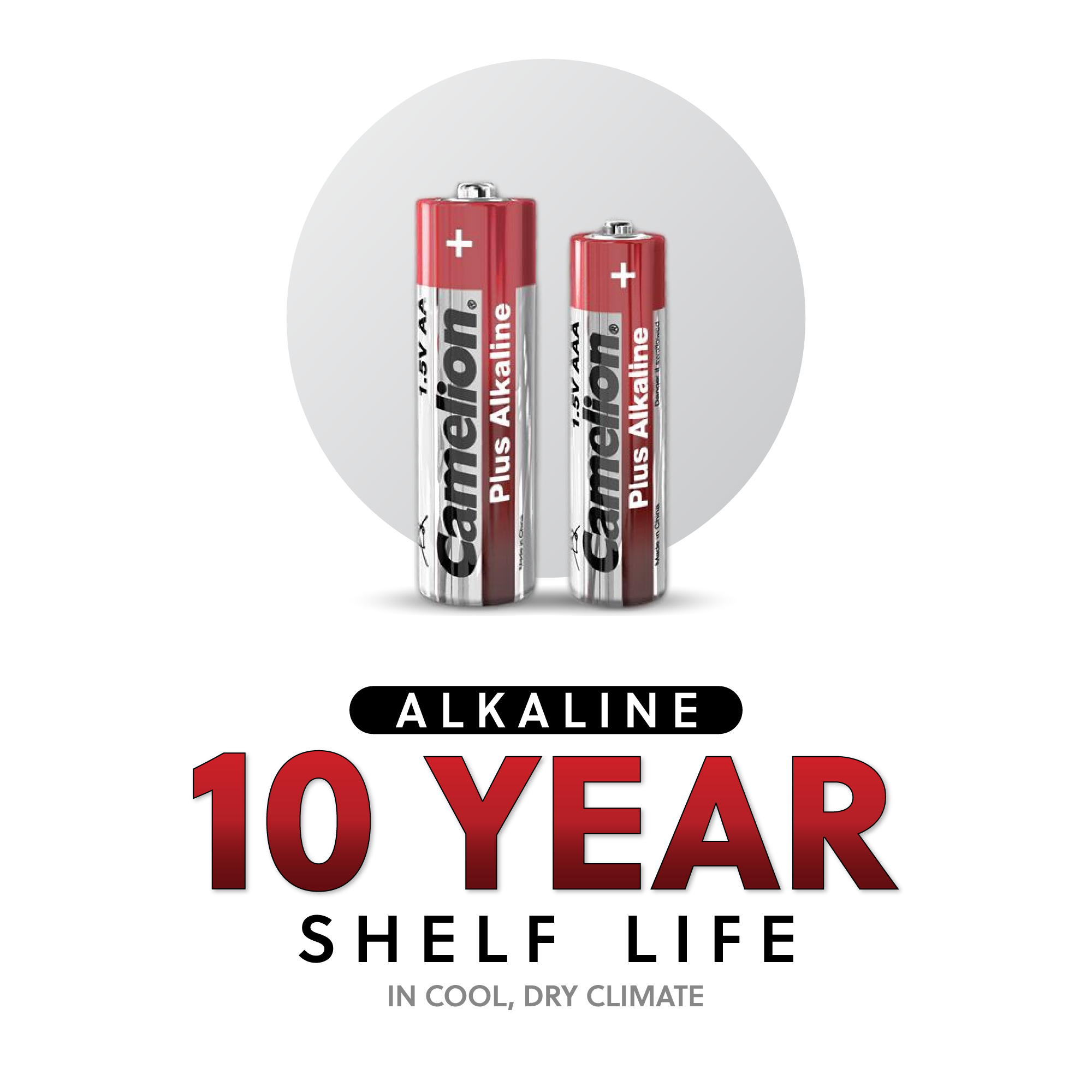 96 Count pack AAA - Camelion Brand High Performance Premium Long Lasting 1.5V Leakproof Alkaline Batteries, 10 Year Shelf Life, Non-Rechargeable