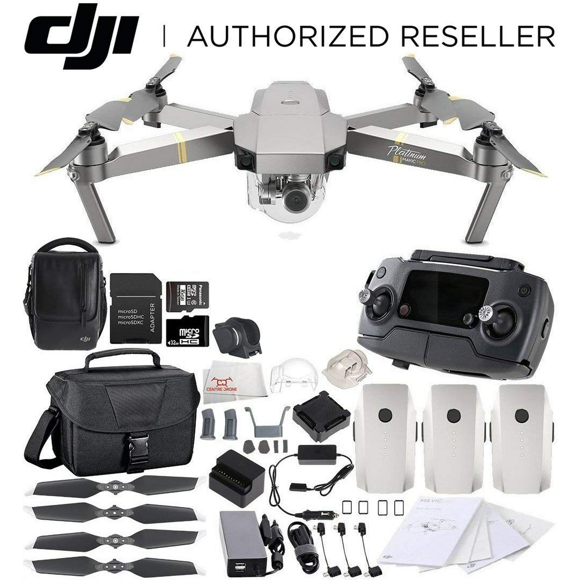 DJI Mavic Pro Platinum FLY MORE COMBO Collapsible Quadcopter