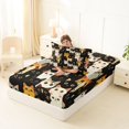 thumbnail image 4 of Manfei Cute Cat Twin Fitted Sheet, Abstract Kitten Bedding, Multicolor, 2 Pieces, 1 Fitted Sheet and 1 Pillowcase, 4 of 6