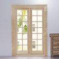 thumbnail image 2 of Ventana de casa de muñecas en miniatura de madera con doble puerta, diseño de 28 rejillas, 2 of 3