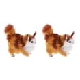 thumbnail image 2 of serony Soft Simulation Cats Plush Stuffed Animal Home Decor Kids Birthday Gift toy Model Brown 12x6x12cm 2Set, 2 of 6