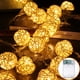 thumbnail image 2 of Guirnalda de luces de bolas de ratán 20LED, luz de hadas decorativa romántica para exteriores e interiores, 2 of 8